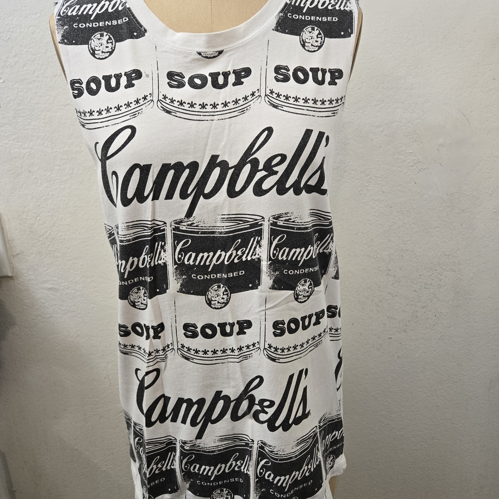 Campbell's Graphic Print Tank Top - Black & White